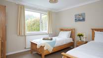 Twin bedroom on the ground floor.