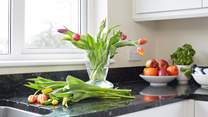 Granite work tops in the kitchen.