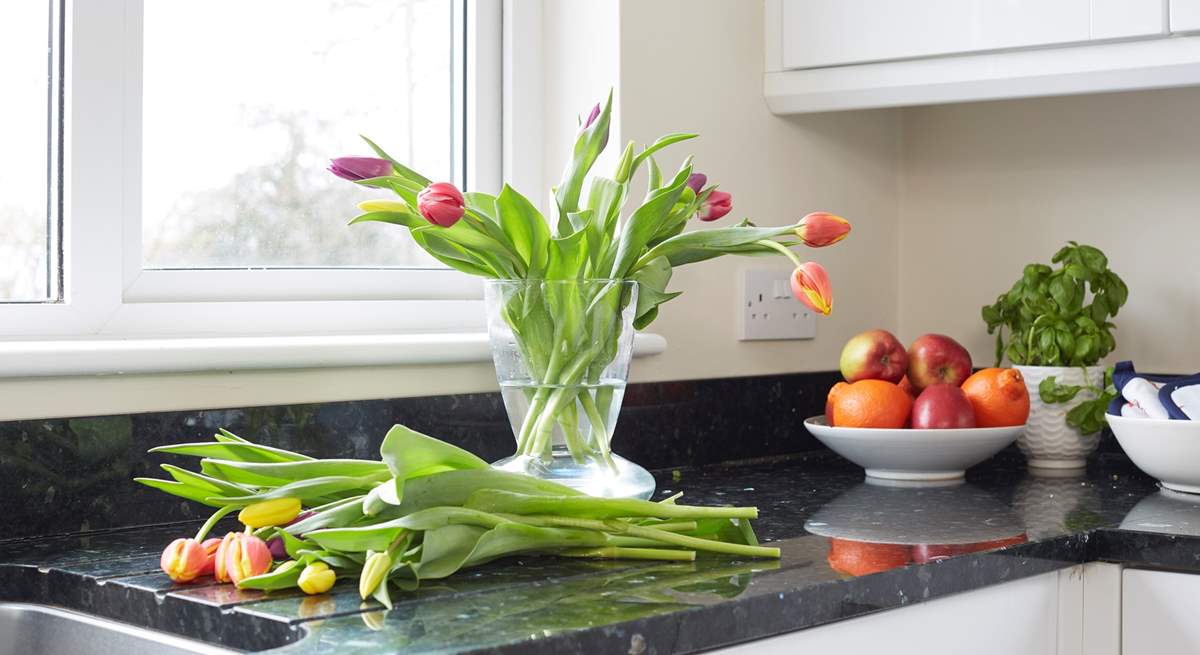 Granite work tops in the kitchen.