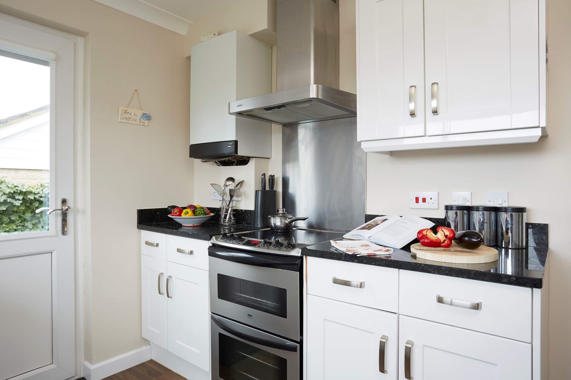 The spacious modern kitchen with all the amenities to make a great meal.