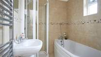 The downstairs bathroom.