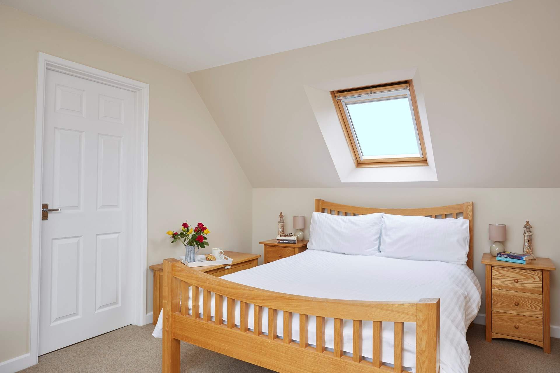 The master bedroom on the first floor.