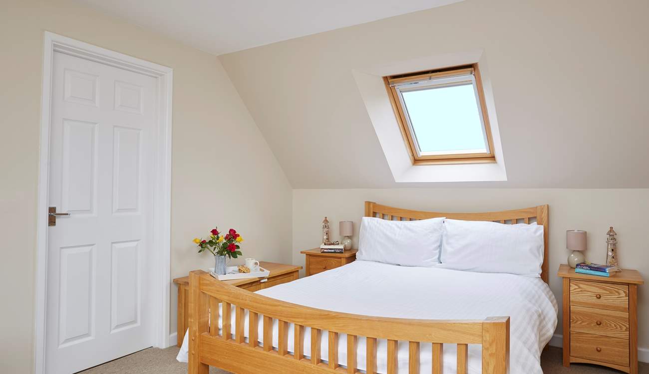 The master bedroom on the first floor.