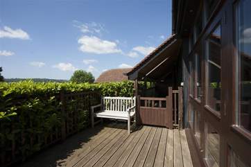 Decking area directly outside living area