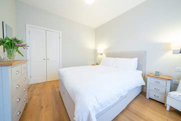 The light and airy first floor main bedroom.