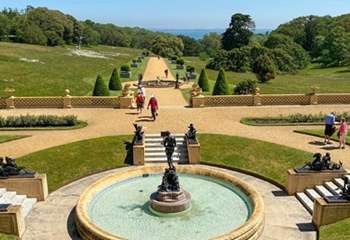 The fountain at Osbourne House in East Cowes.  Queen Victoria's favourite home.