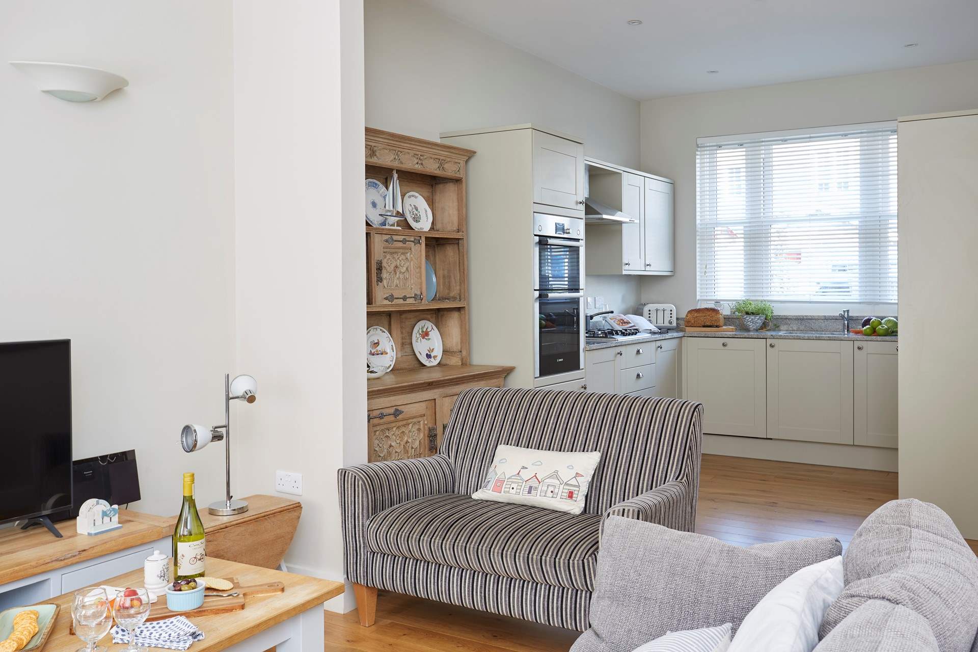 An open plan layout helps the chef keep in touch with everyone at meal times.