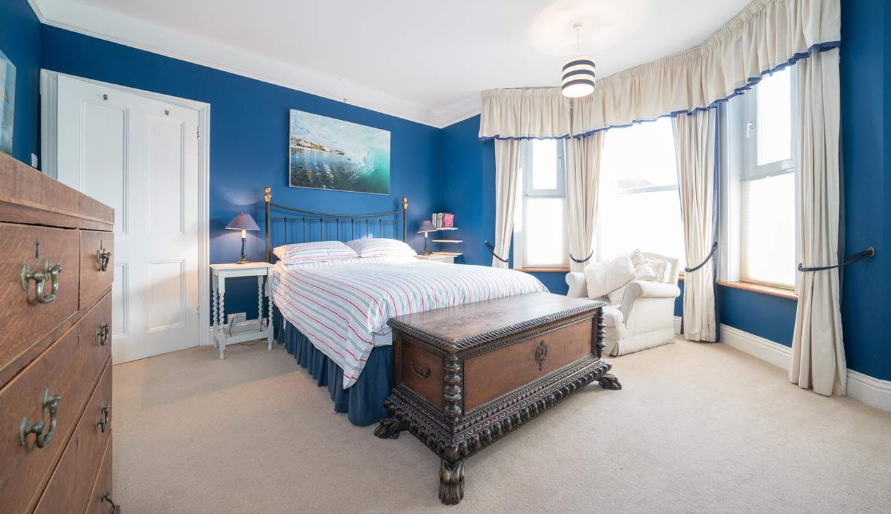 The spacious main bedroom is on the first floor. 