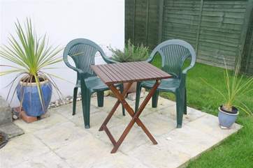 You have a private patio-area to enjoy.