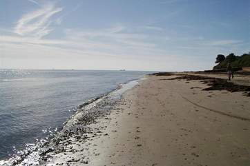 The lovely Bembridge beach.