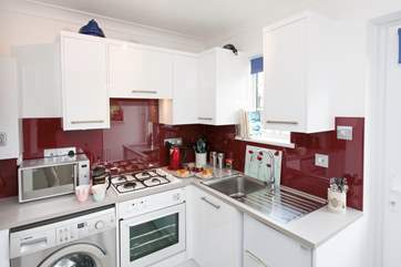 The lovely modern kitchen.