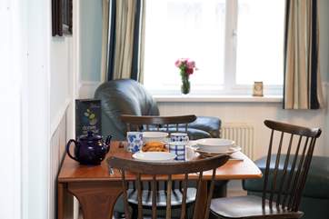 There is a dining-area just outside the kitchen, perfect for breakfast, lunch and dinner.