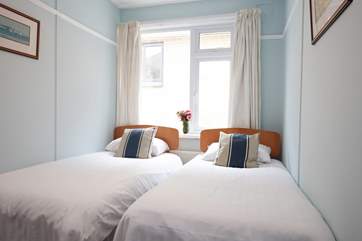 Although it is compact, the twin room would suit children or adults.
