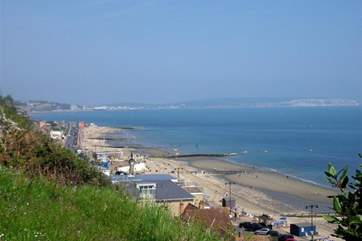 Shanklin seafront bathed in sunshine.