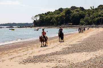 Horse riding at Seagrove Bay.
