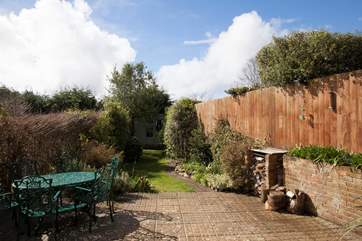 The enlosed garden is a lovely safe spot for children to run around and let off some steam.
