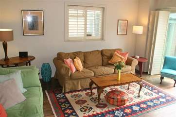 Living room with door onto Patio