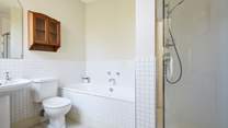 The en suite bathroom with separate shower and bath to the family bedroom.