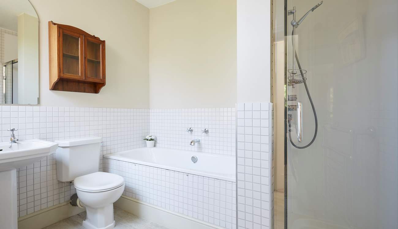 The en suite bathroom with separate shower and bath to the family bedroom.