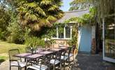 Toast the holiday in the mature garden and patio area with al fresco dining. - Thumbnail Image