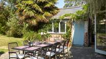Toast the holiday in the mature garden and patio area with al fresco dining.