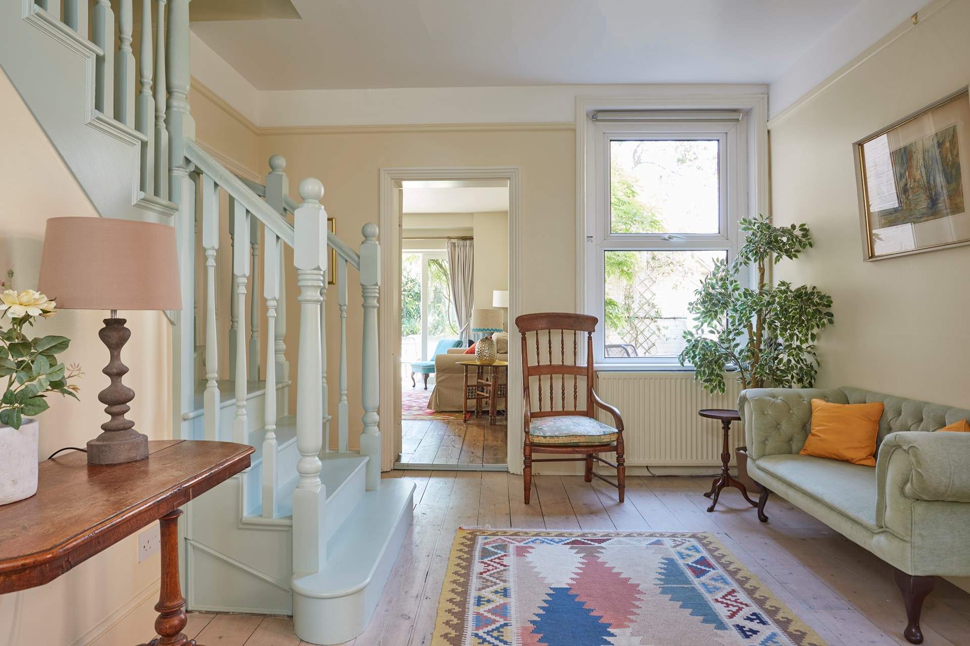 The welcoming hallway at Orchard House.