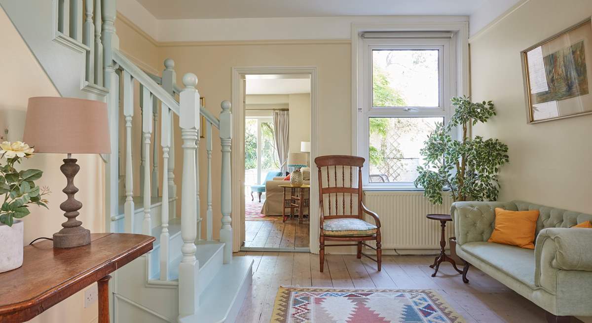 The welcoming hallway at Orchard House.