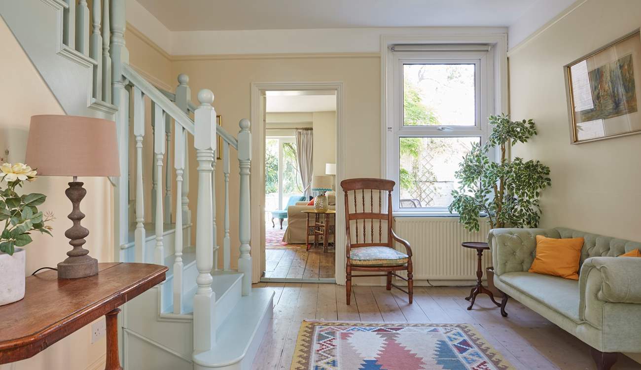The welcoming hallway at Orchard House.