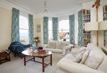 The sitting-room with sea views.