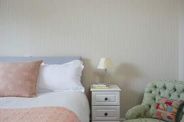 The large and comfortable middle bedroom.