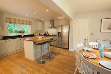 The open plan kitchen/dining-room is excellent for entertaining and spending time together.