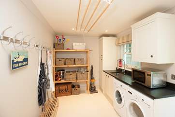 The utility-room is a great space to to dump your sandy flip flops or your muddy boots before entering the main house.