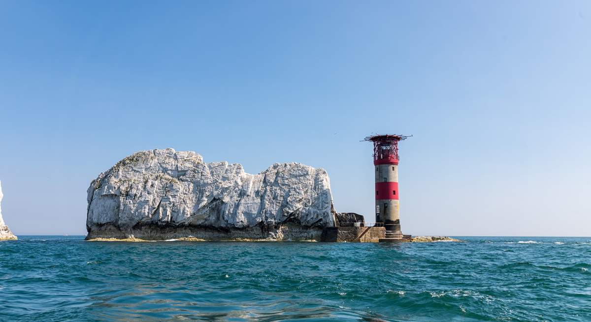 The iconic Needles located on the westside of the island.