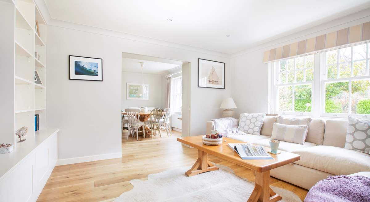 The first sitting room off the open plan kitchen/diner has a fitted bookshelf with flat screen TV, selection of books to read. There is also an assortment of games to play.