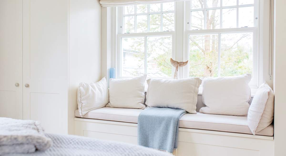 The charming window seat in the master bedroom.