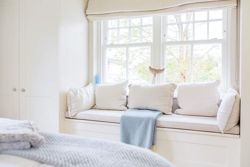 The charming window seat in the master bedroom.