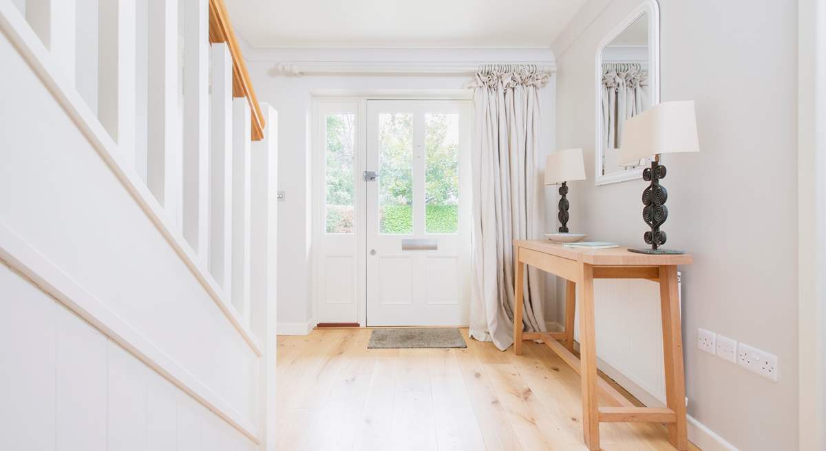 The light and spacious entrance hall at Pitt Corner.