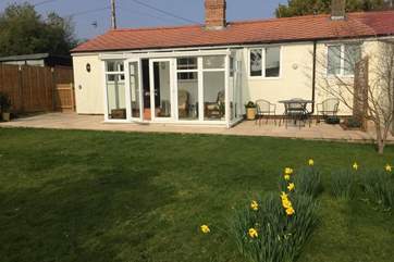 Peaceful enclosed garden.