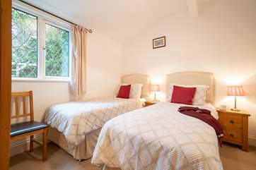 The comfortable twin bedroom.