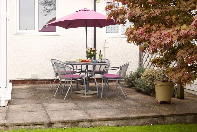 Comfortable seating for al fresco dining.