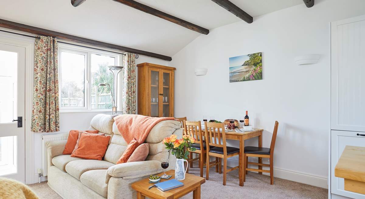 The lovely open plan living-room and dining area.