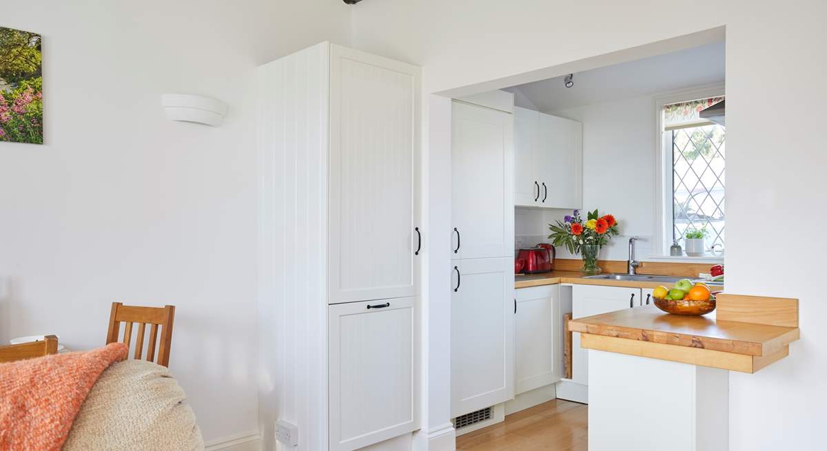 The kitchen area with all the necessities. 