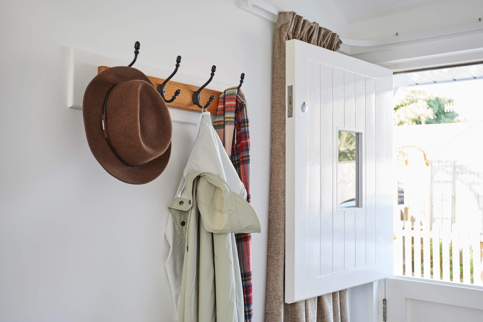 The entrance to Quiet Corner, have the stable door partially open for more light and air..