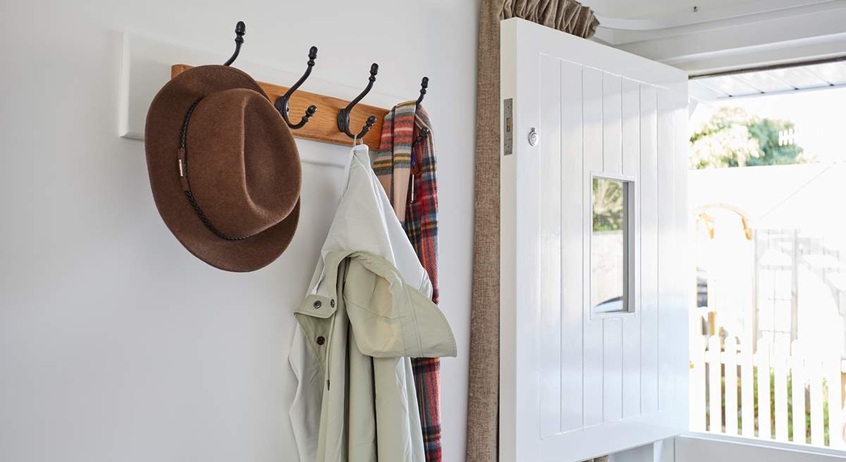 The entrance to Quiet Corner, have the stable door partially open for more light and air..