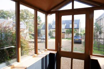 You will find ample parking, just outside the covered entrance.