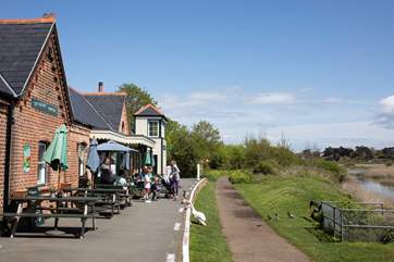 Stop for a drink, before exploring the flora and fauna along the miles of footpaths.