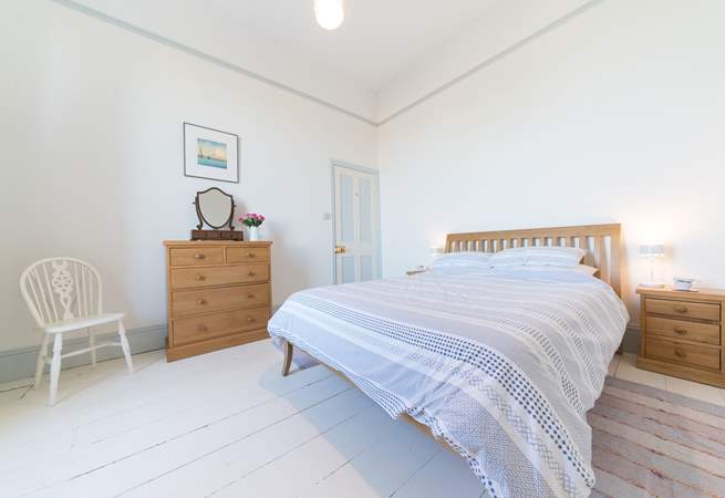 The third bedroom on the first floor with king-size double bed provides lovely views. 
