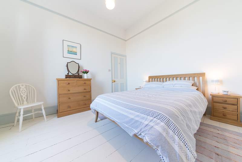 The third bedroom on the first floor with king-size double bed provides lovely views. 