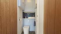 Separate cloakroom.