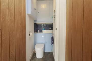 Separate cloakroom.